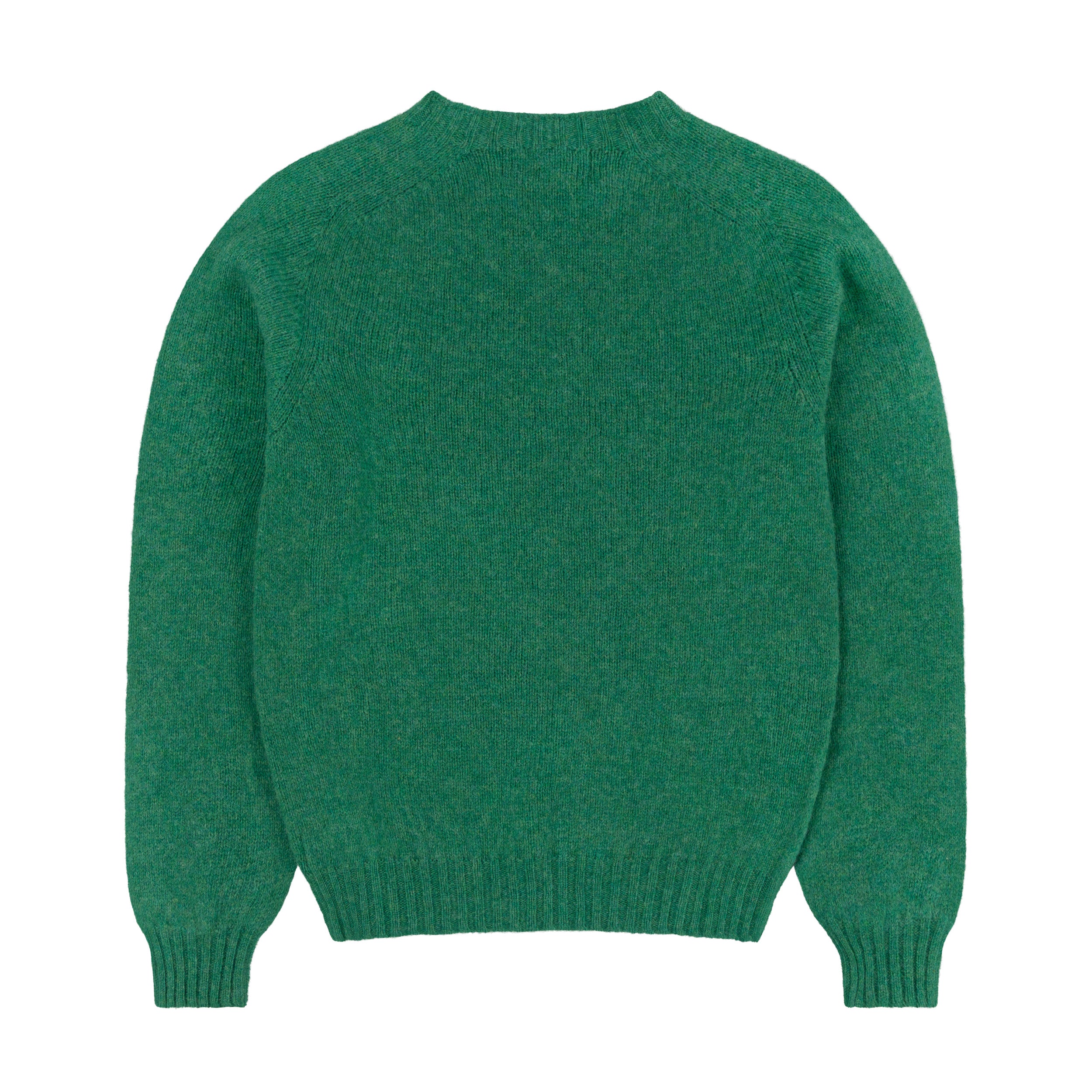 Carrier Company Shetland Wool Jumper In Jade Lambswool