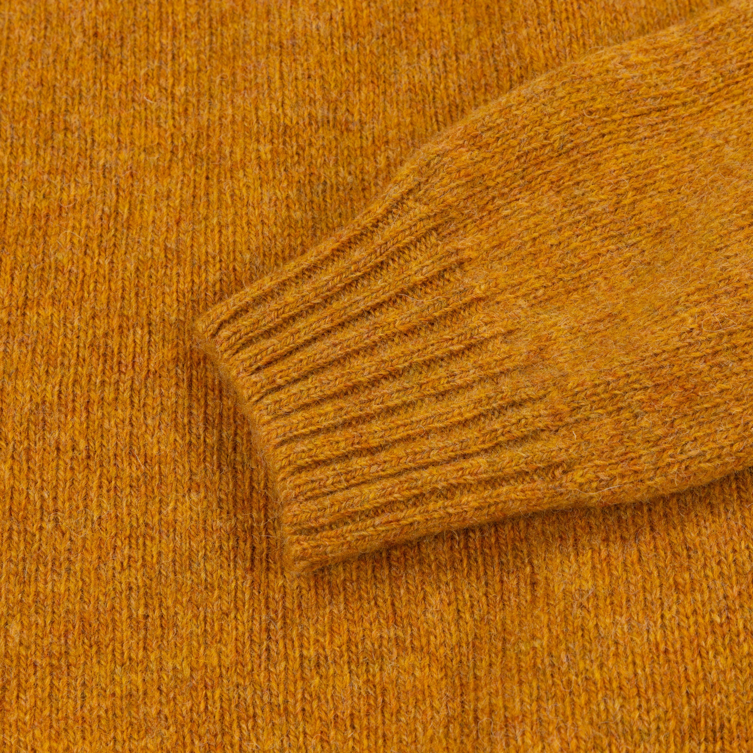 Carrier Company Yoke Shetland Lambswool Jumper In Sunflowers