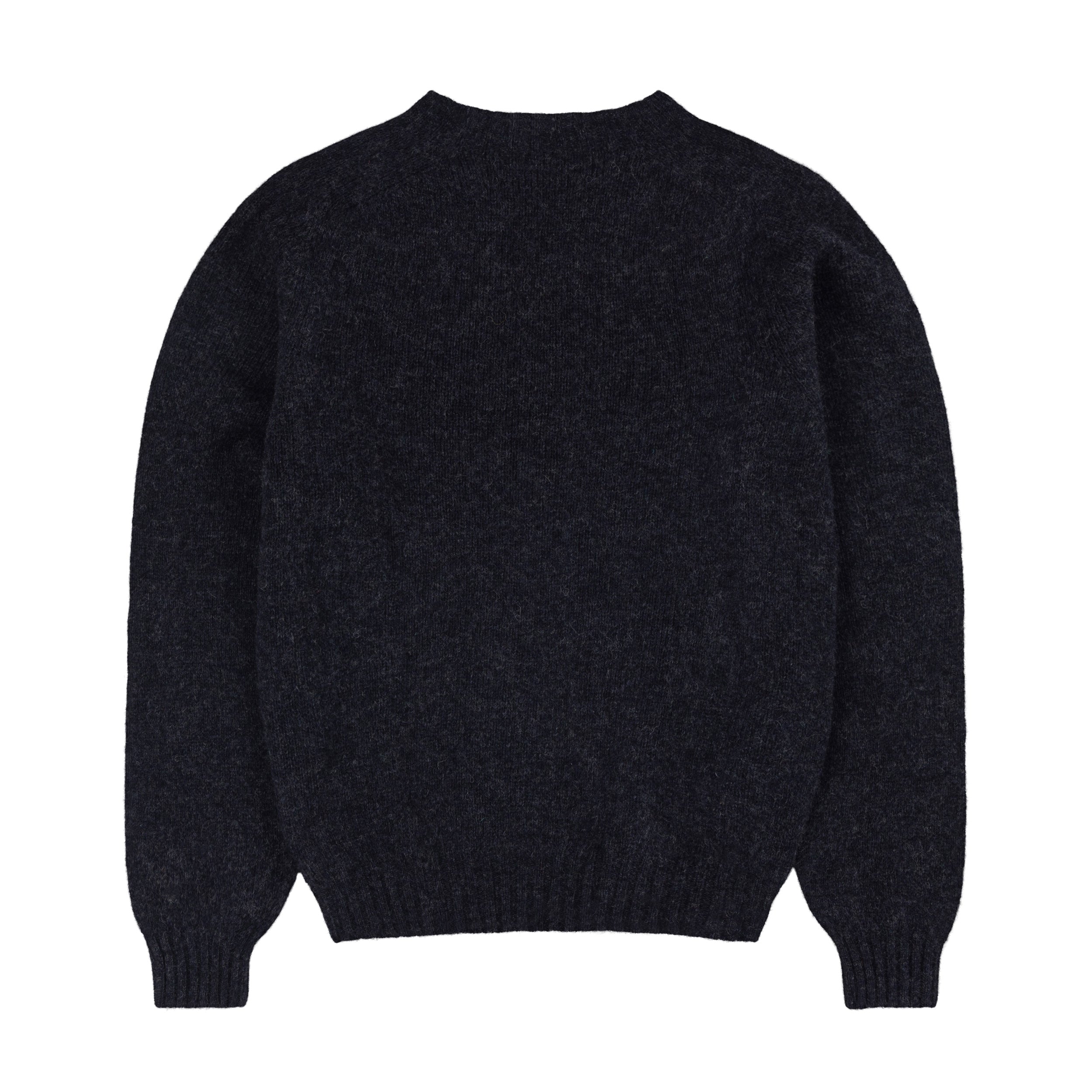 Carrier Company Shetland Wool Jumper In Coal Lambswool