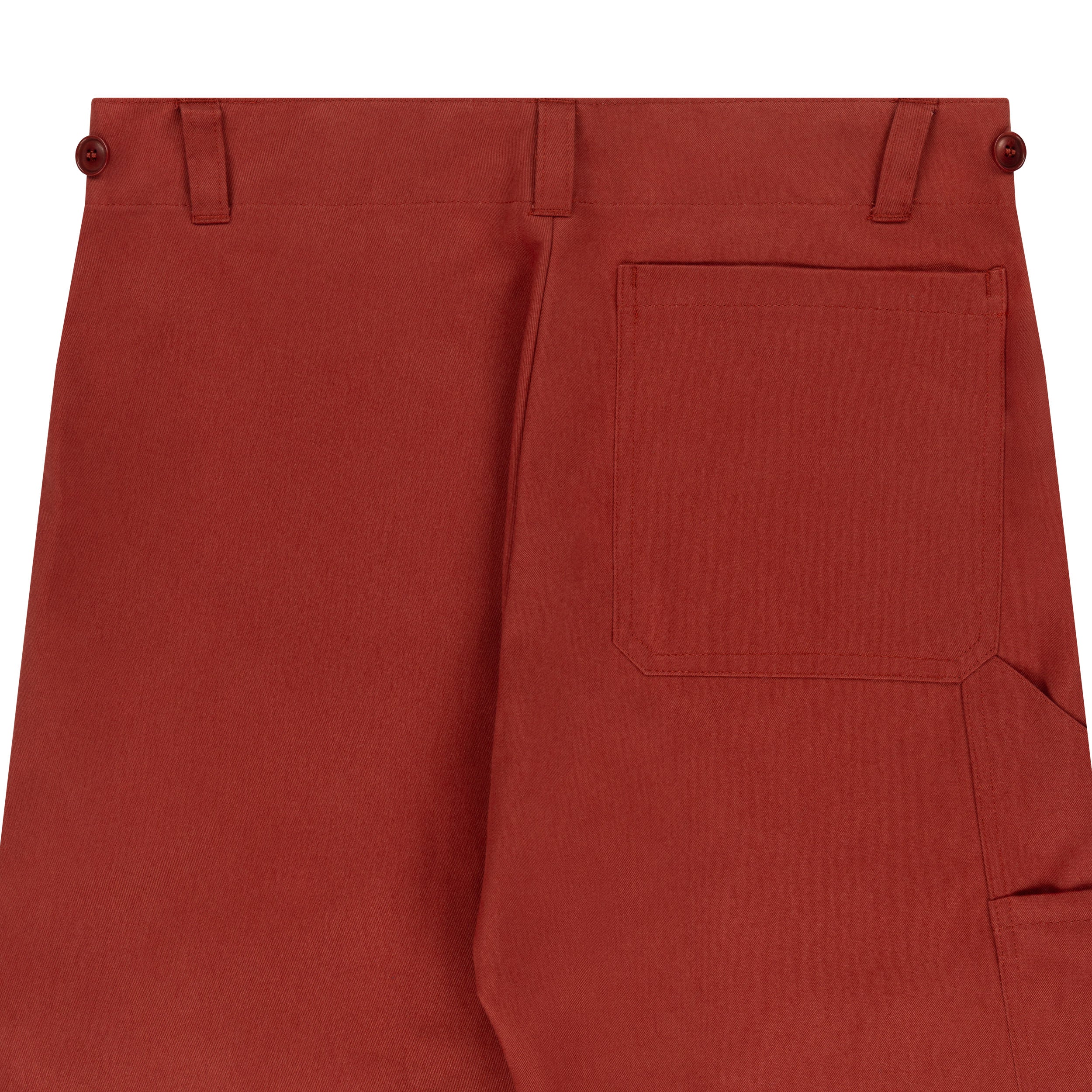 The Work Trouser In Terracotta Cotton Twill