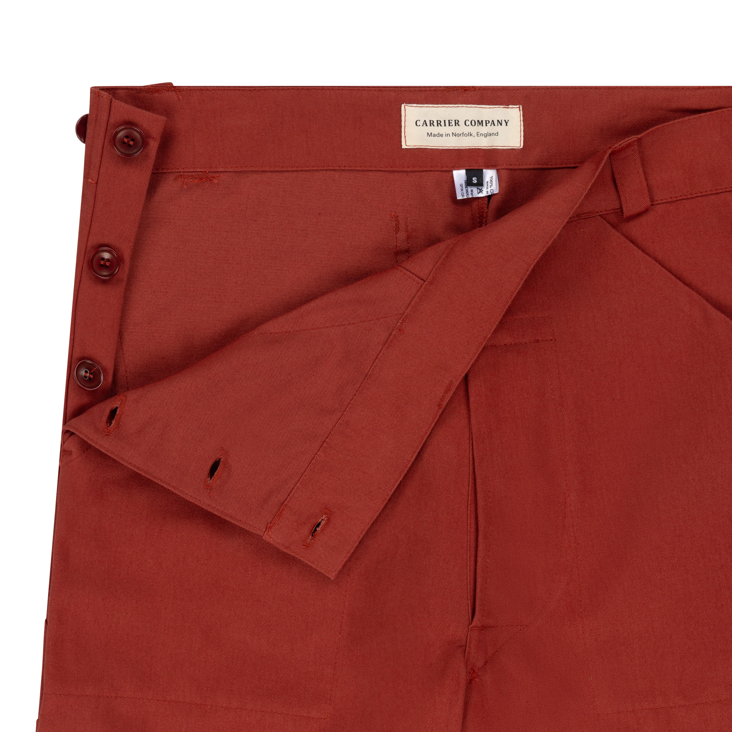 The Work Trouser In Terracotta Cotton Twill