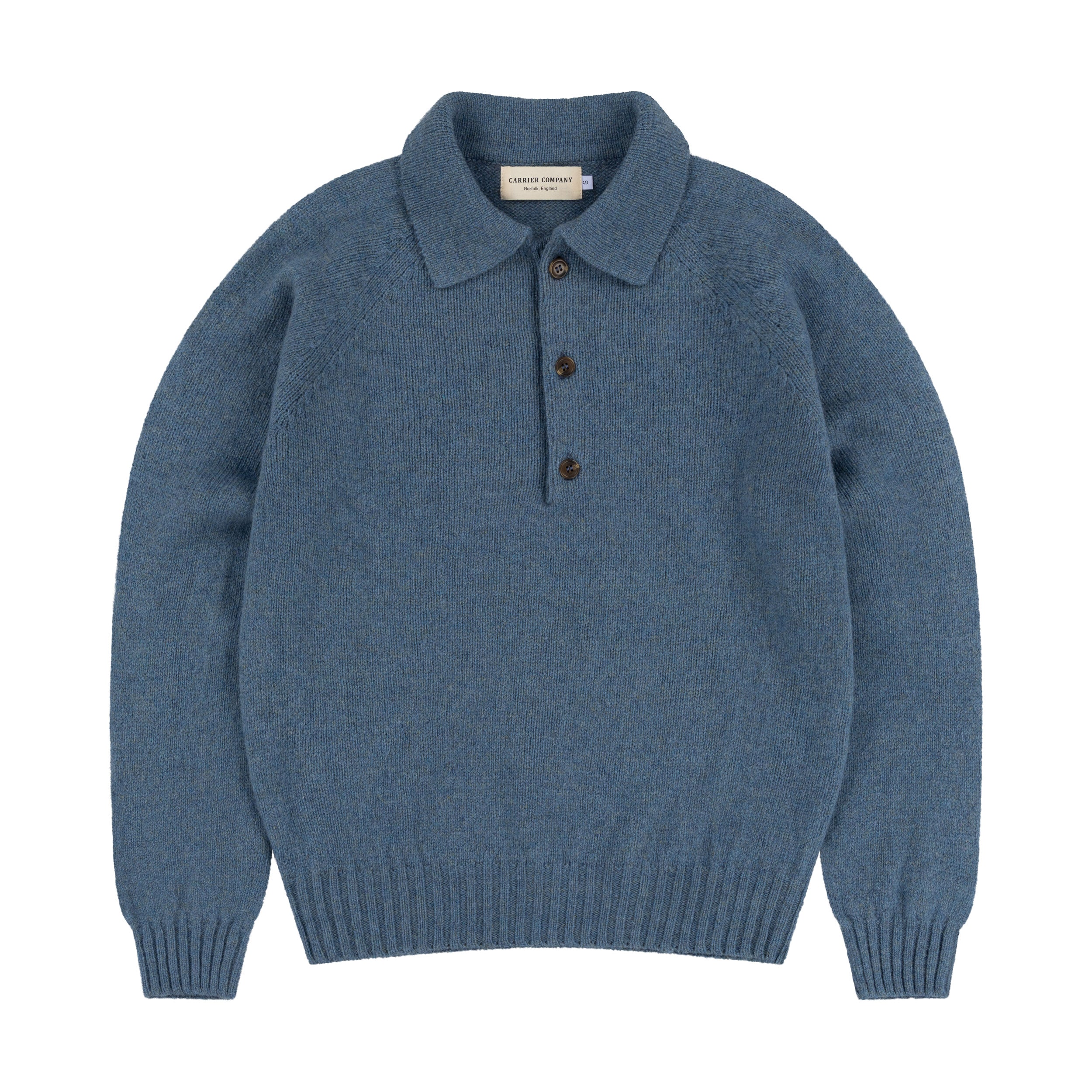Carrier Company Wool Polo In Sea Glass
