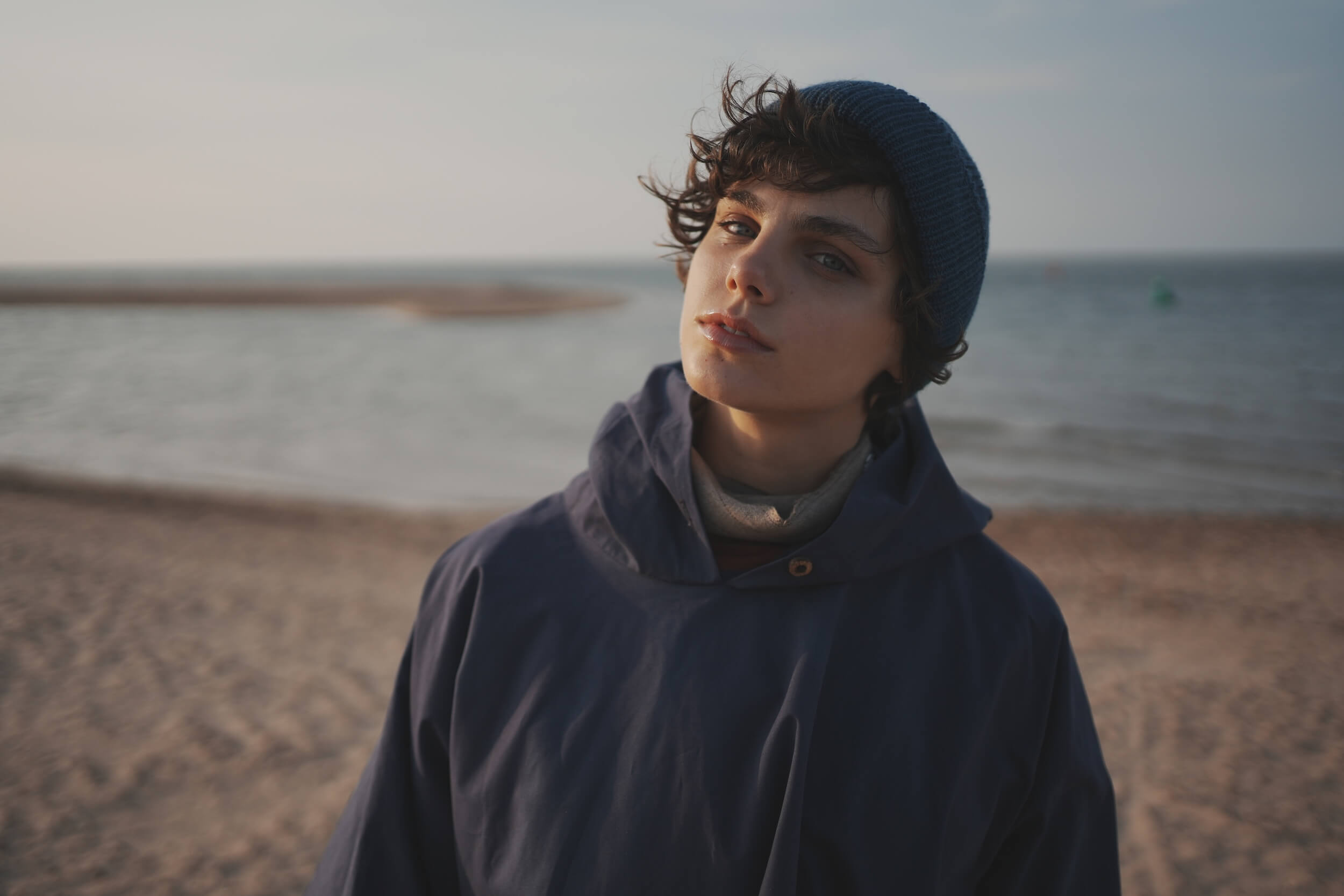 Els Wears Carrier Company Merino Watch Cap In Peacock