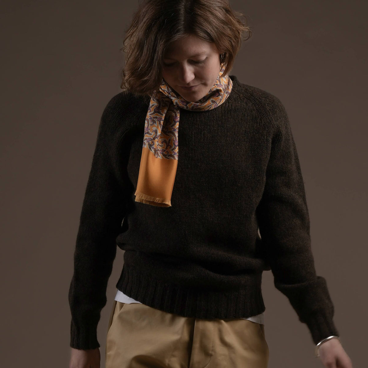 Minna Wears Carrier Company 4 Ply Lambswool Jumper In Carob