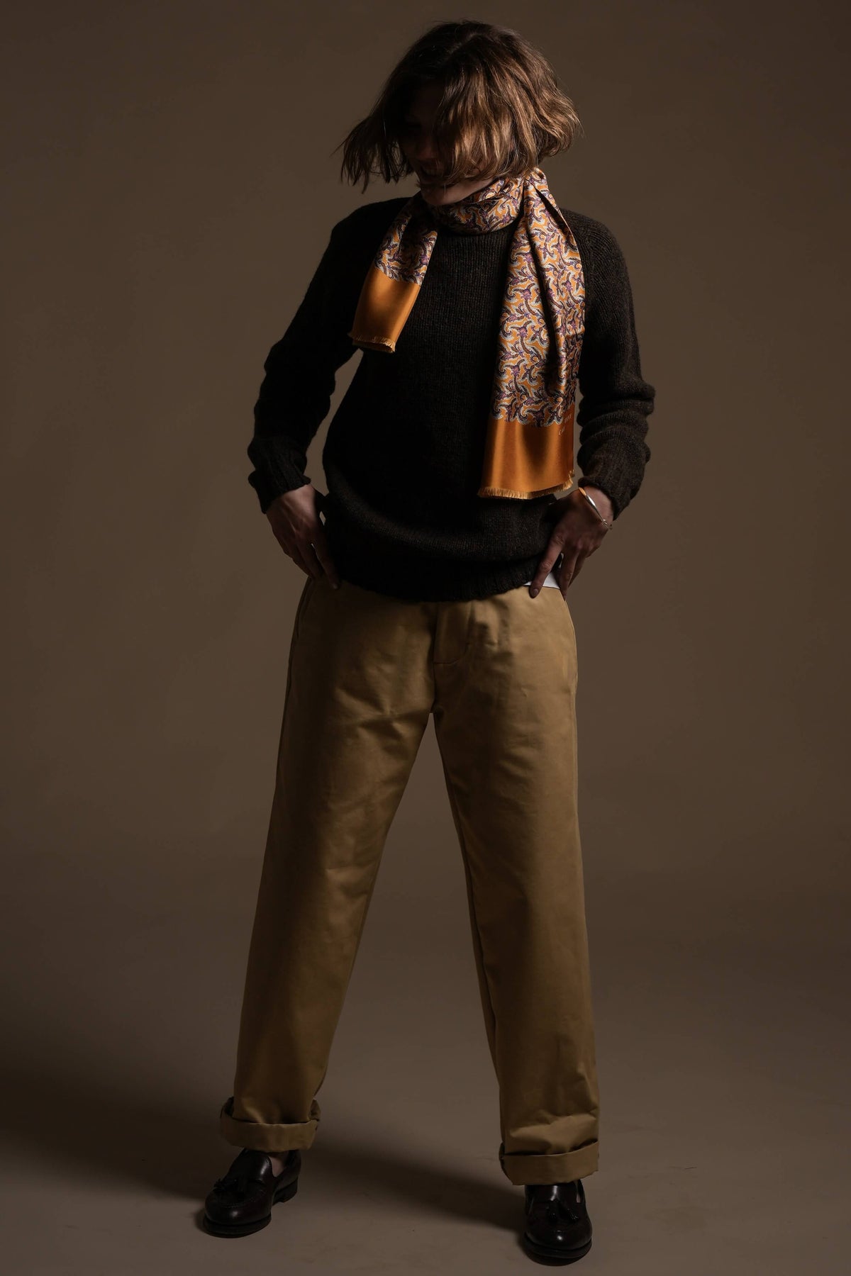 Minna Wears Carrier Company 4 Ply Lambswool Jumper In Carob