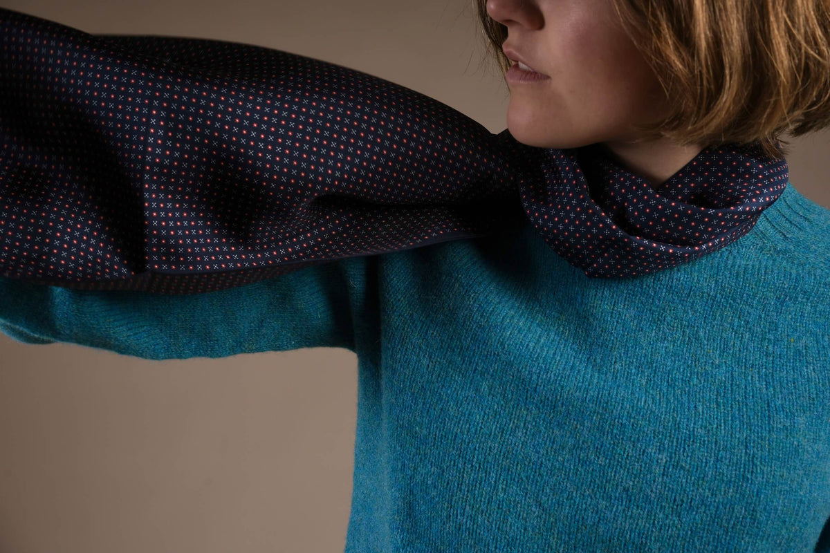 Minna Wears Carrier Company Shetland Wool Jumper In Kingfisher Lambswool