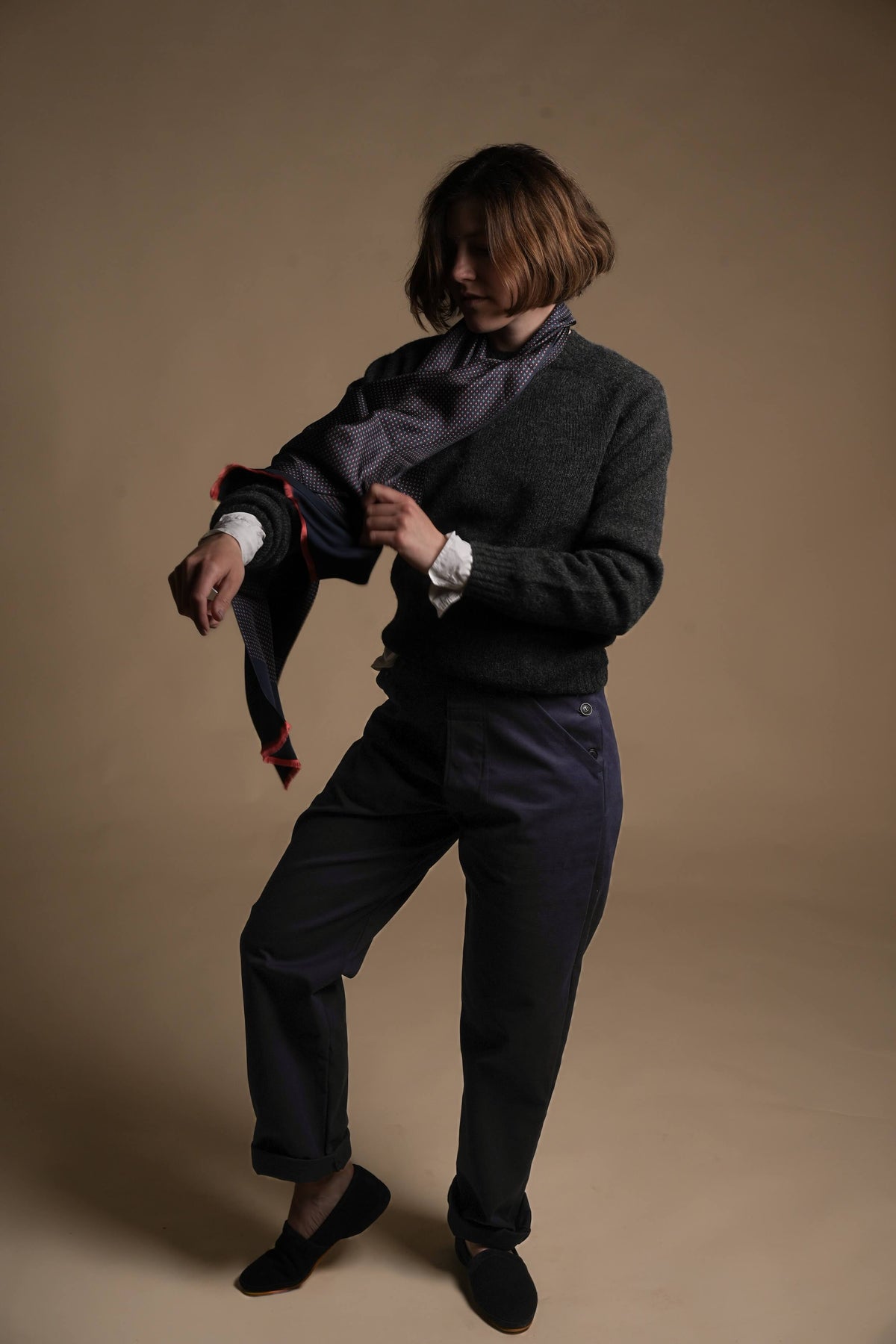 Minna is 5'8", a size 10 and wears a Small jumper