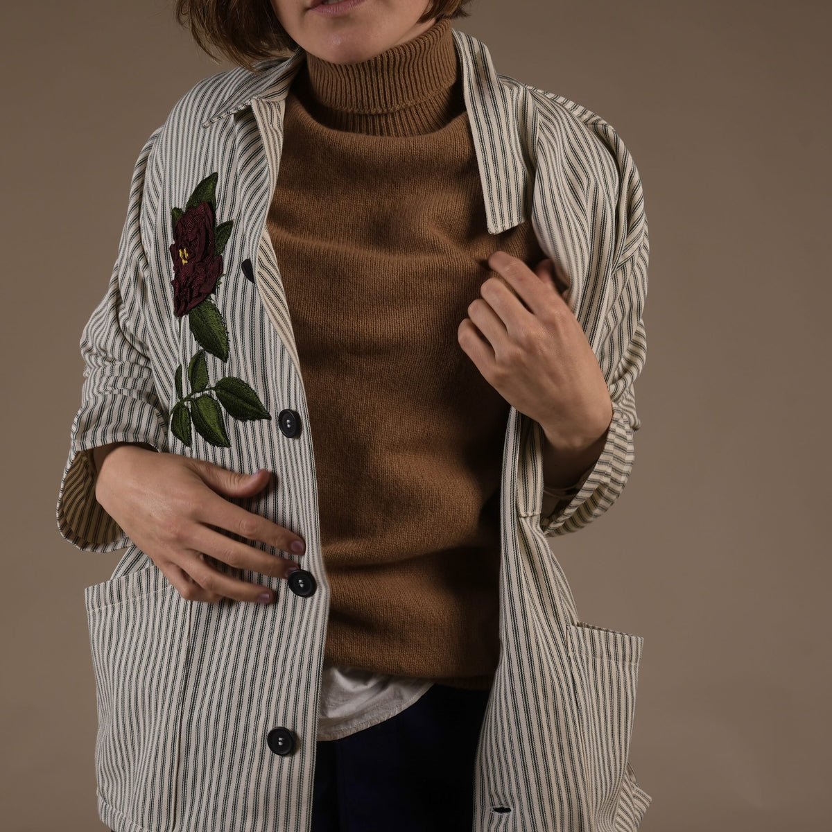Minna Wears Carrier Company Merino & Cashmere Jumper in Sand