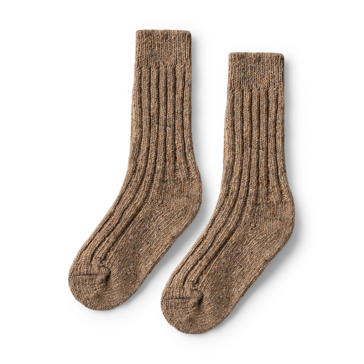 Carrier Company Crew Length Wool Walking Sock in Biscuit
