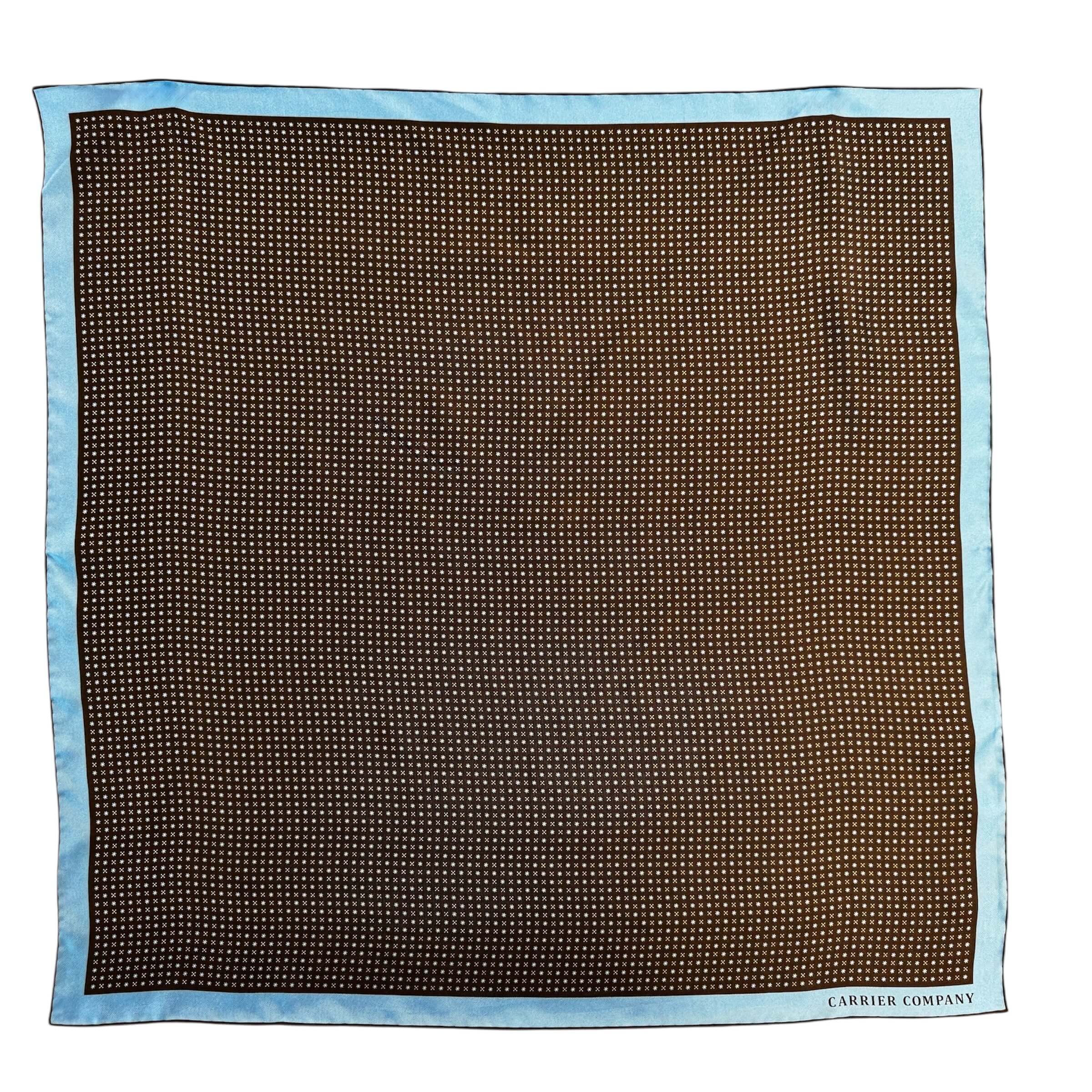 Carrier Company Silk Square Scarf in Fawn & Forget Me Not