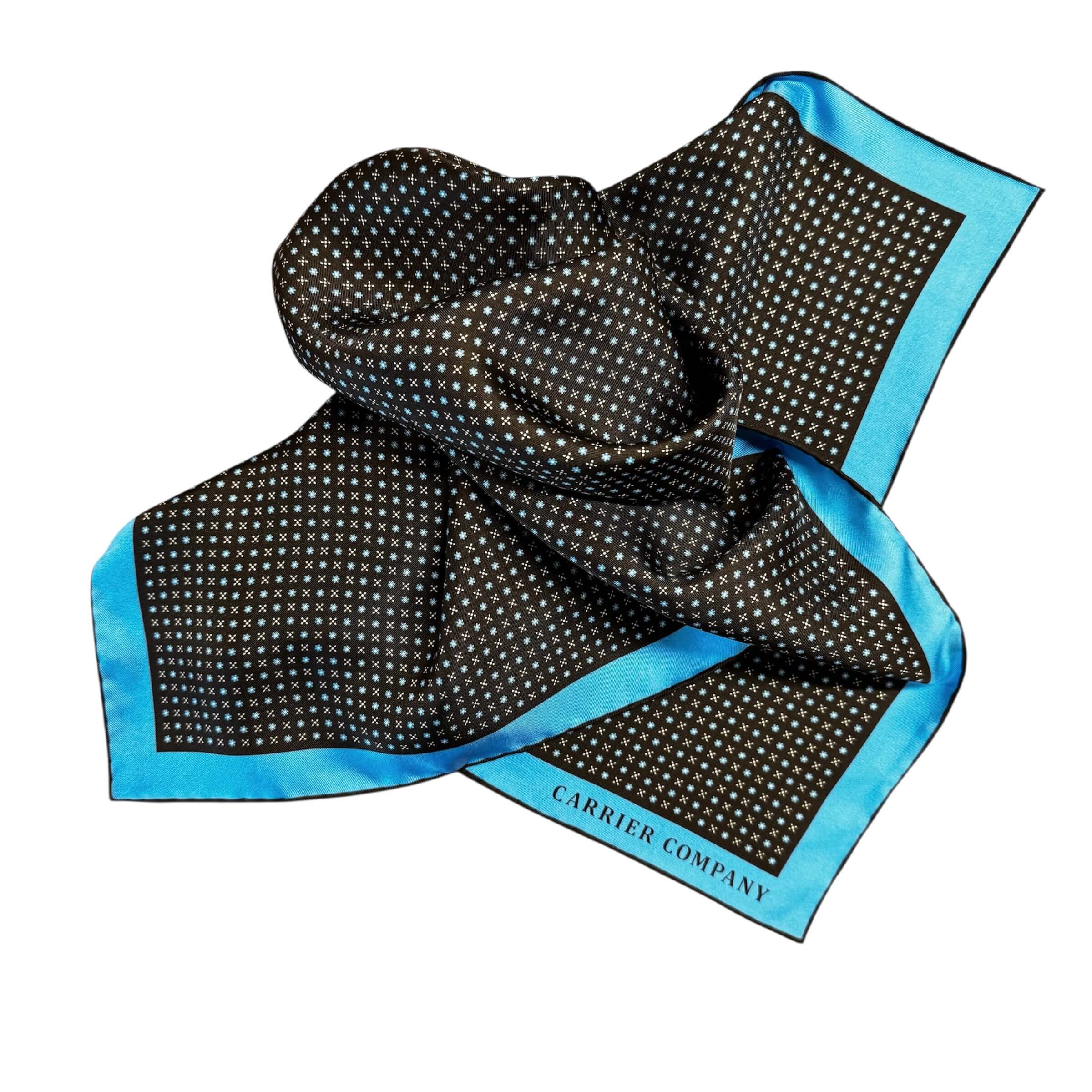 Carrier Company Silk Square Scarf in Fawn & Forget Me Not