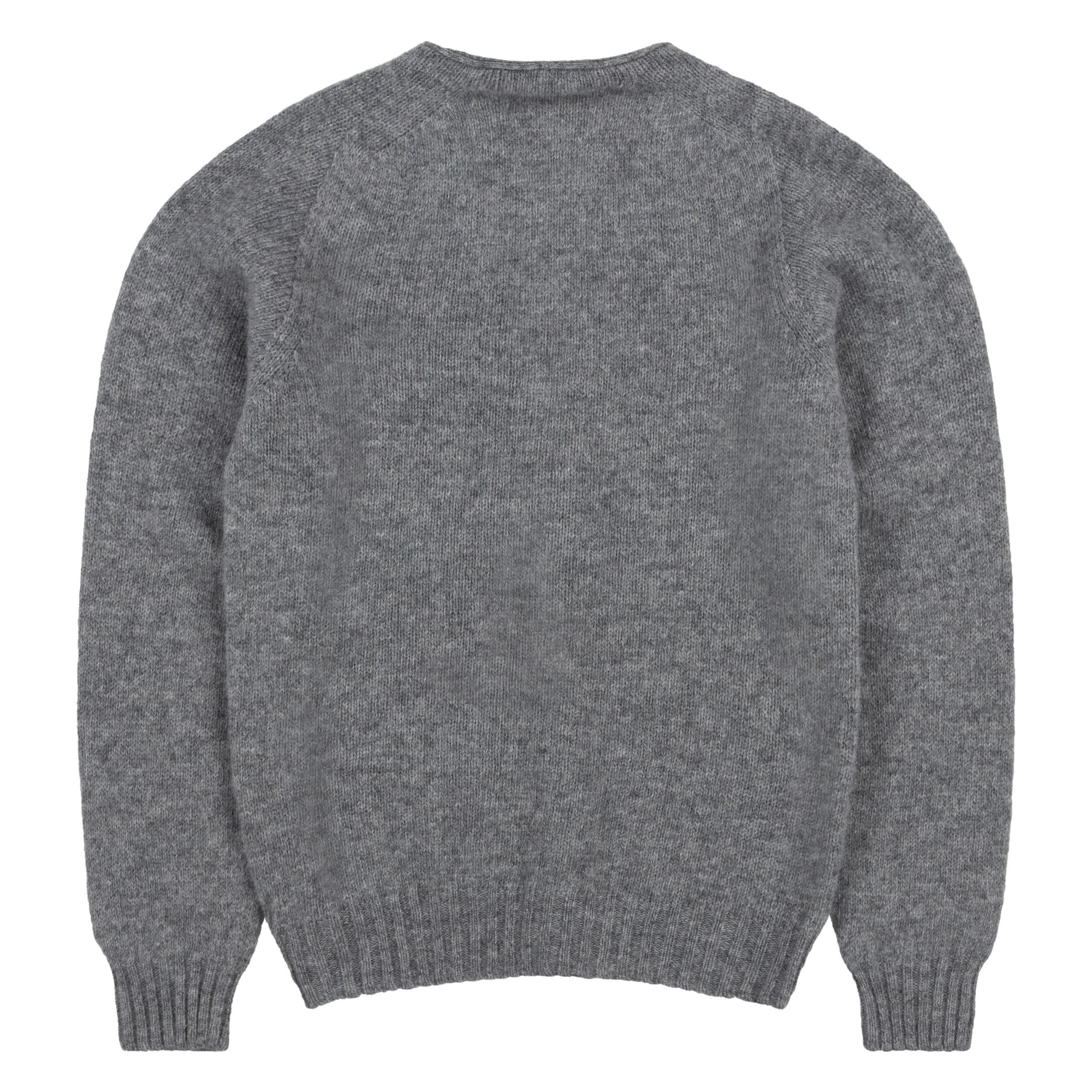 Carrier Company Shetland Wool Cardigan In Grey