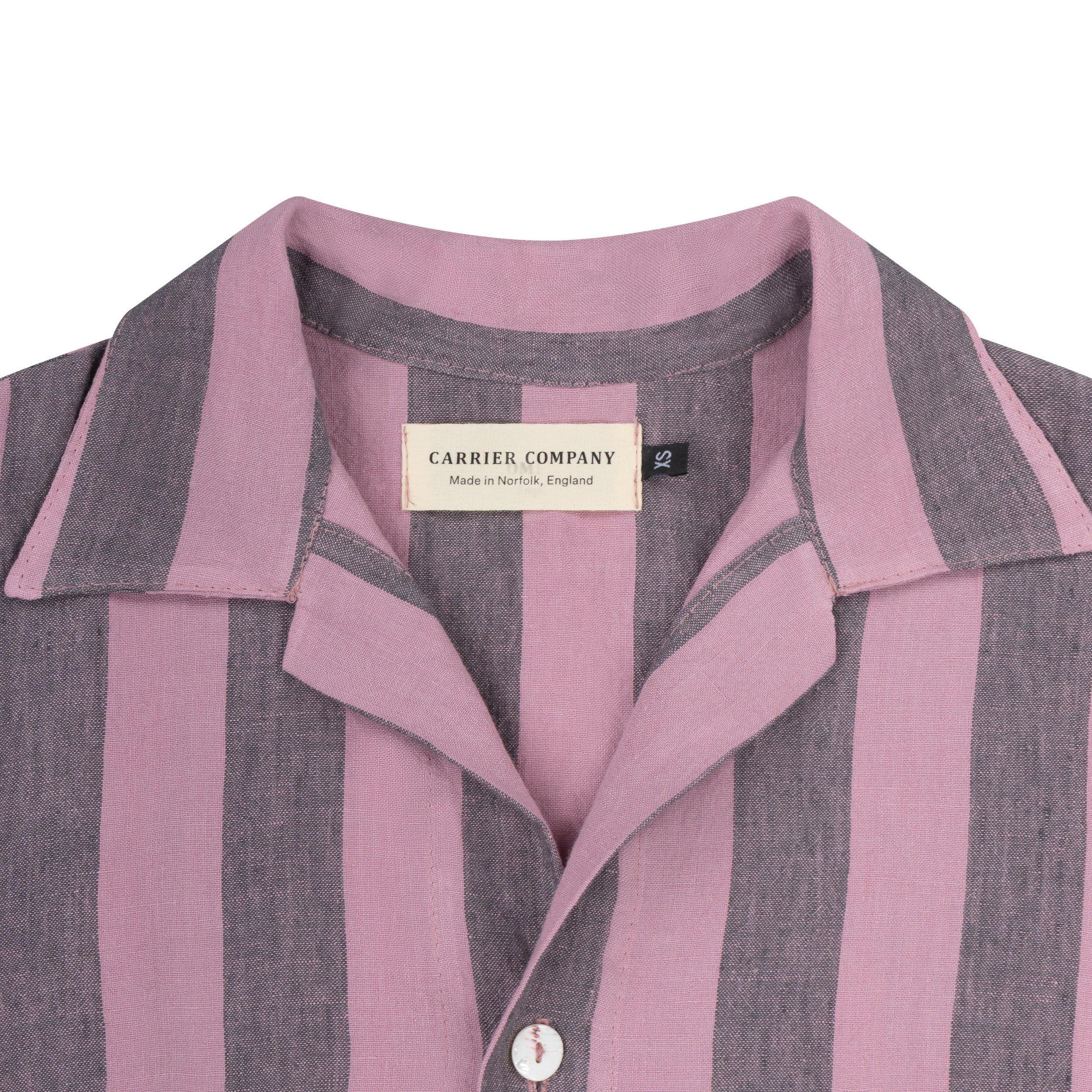 Carrier Company Cuban Shirt In Licorice Stripe