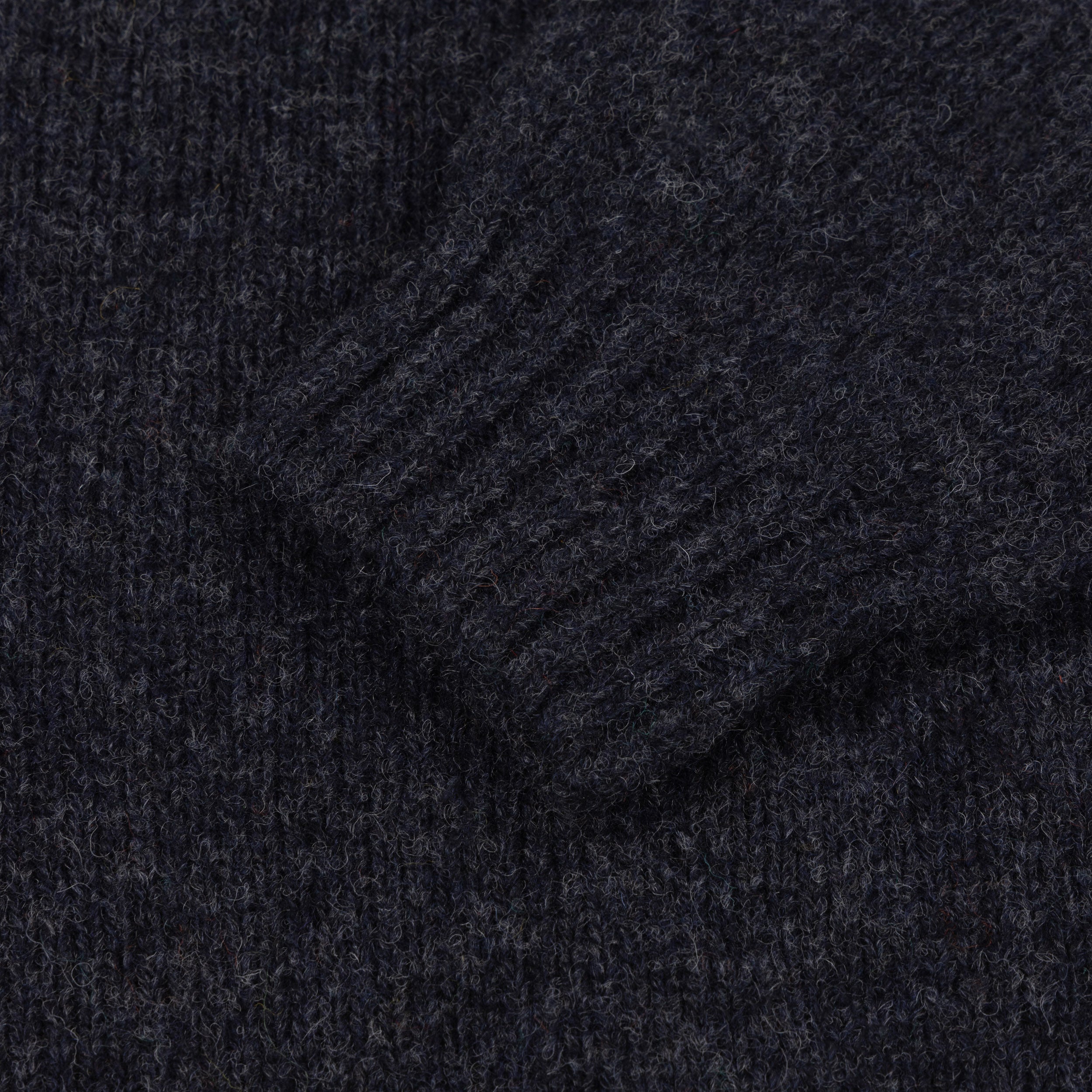 Carrier Company Shetland Wool Jumper In  Coal Lambswool