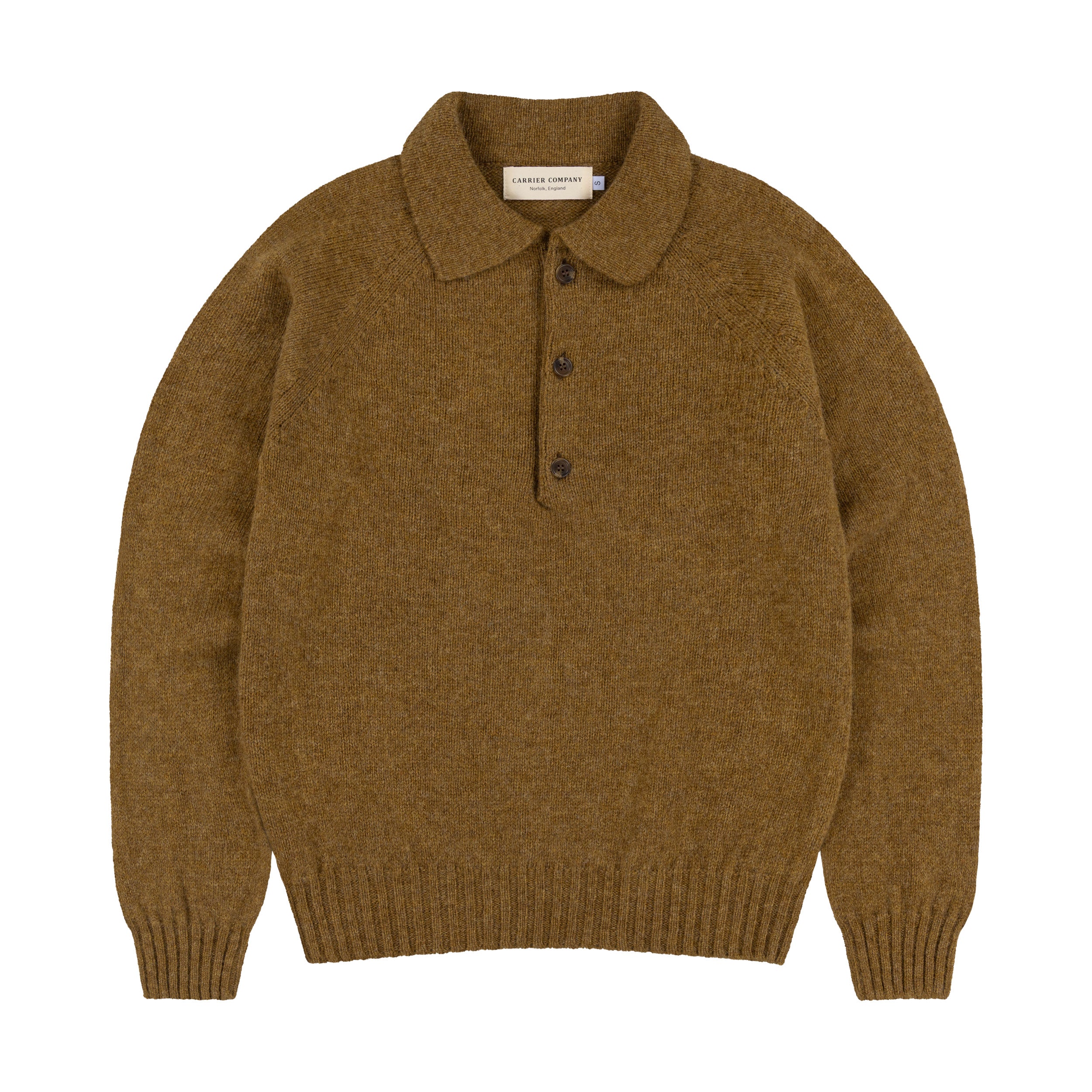 Carrier Company Wool Polo In Sea Moss