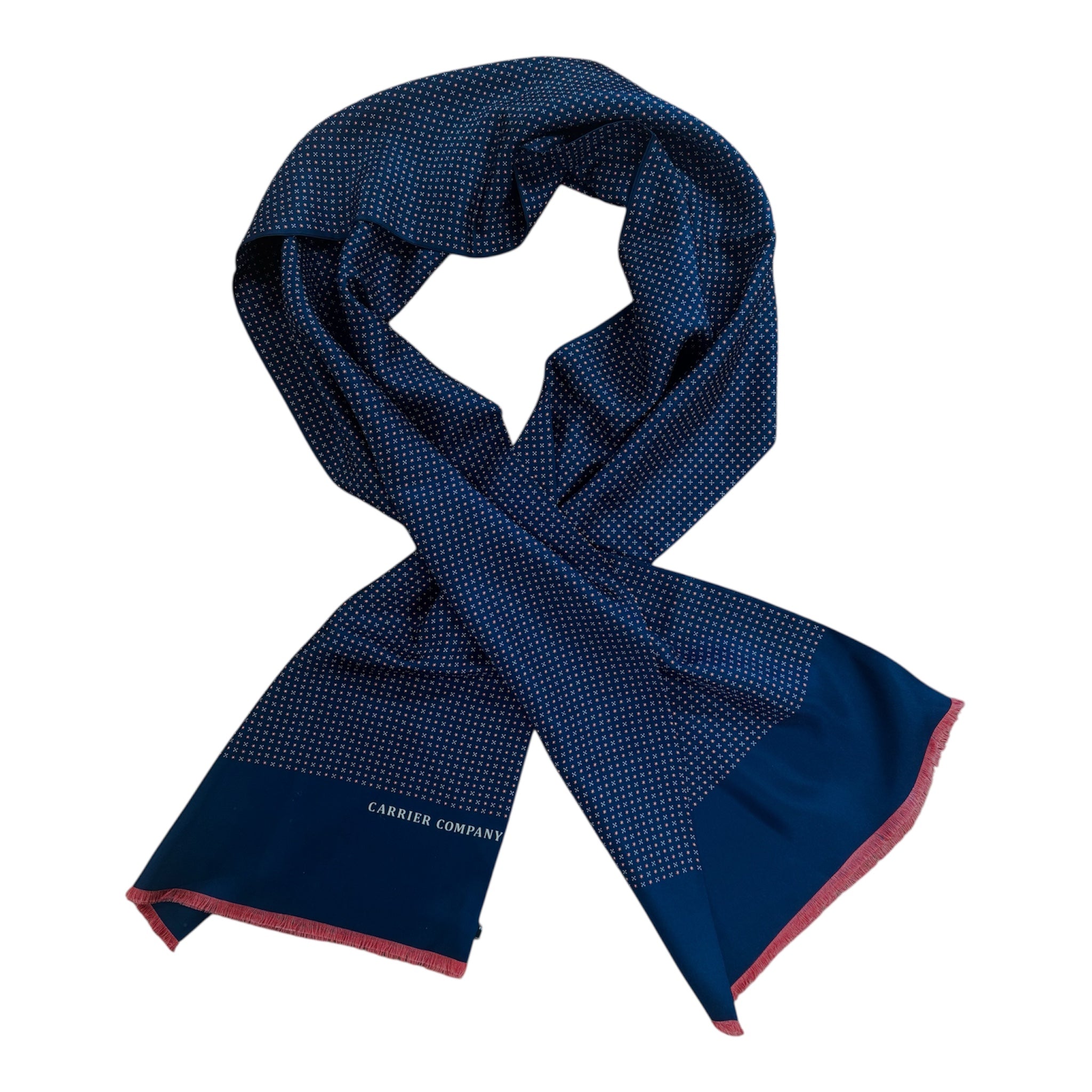 Carrier Company Silk Tubular Scarf  In Blue