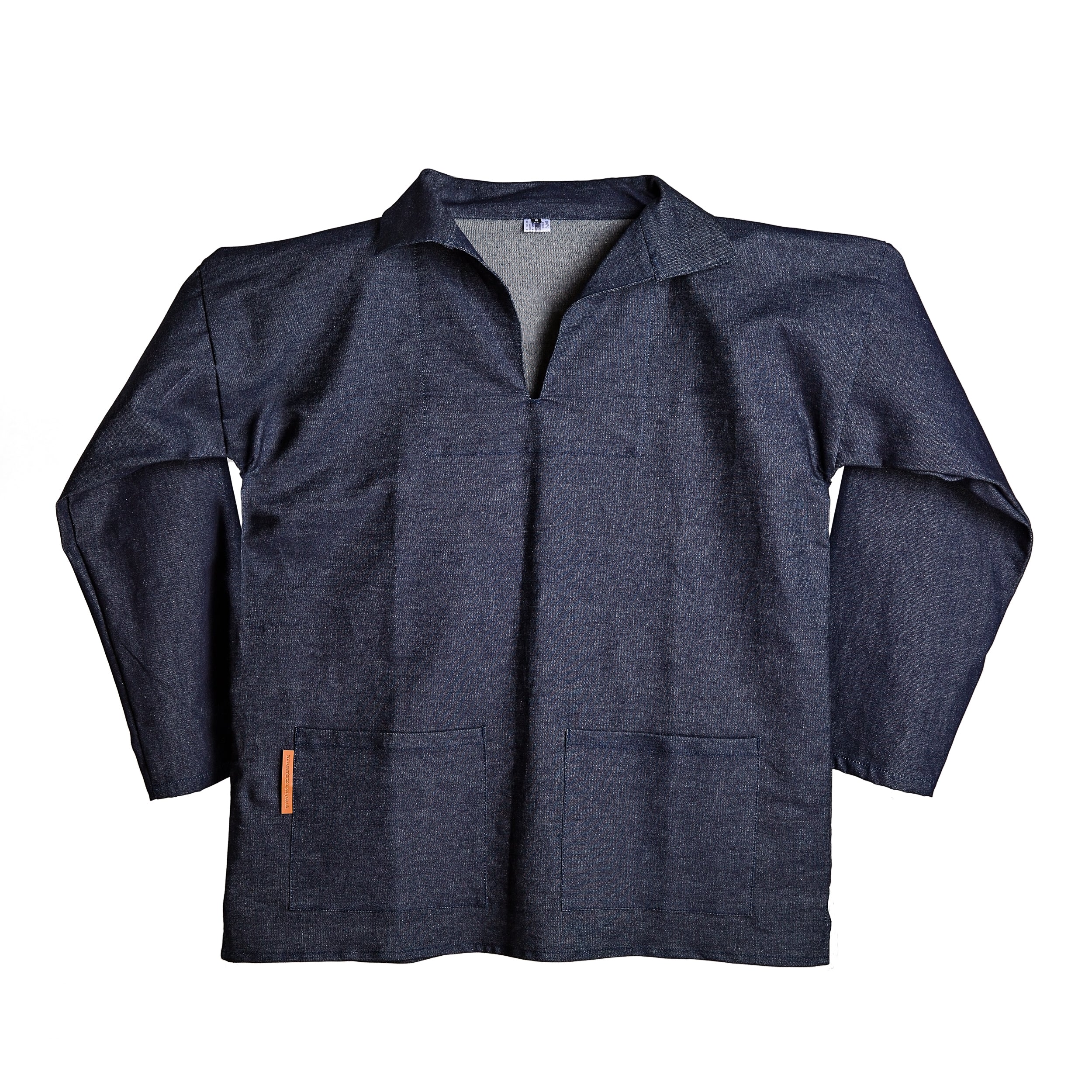 V-Neck Smock in Denim